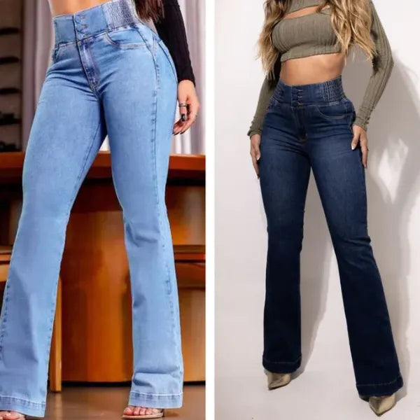 Calça Jeans Flare Modeladora de Cintura Alta 